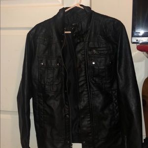Men’s Small Leather Jacket from GUESS